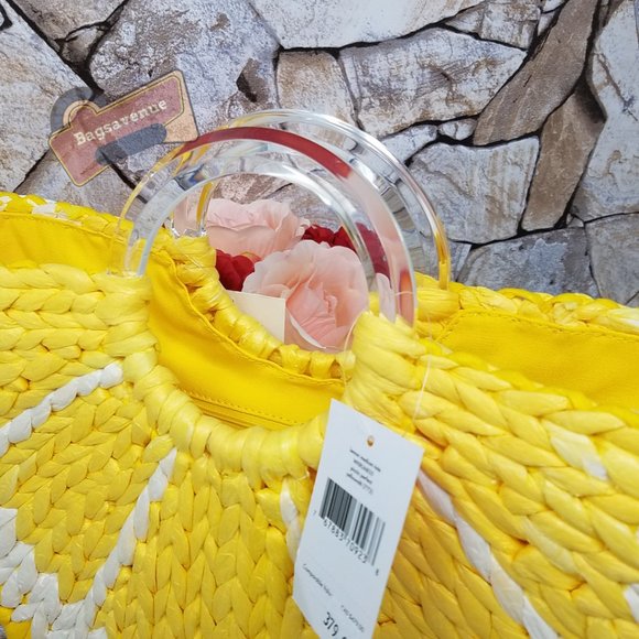 Lemon Medium Tote Picnic Perfect White Kate Spade - Picture 15 of 16